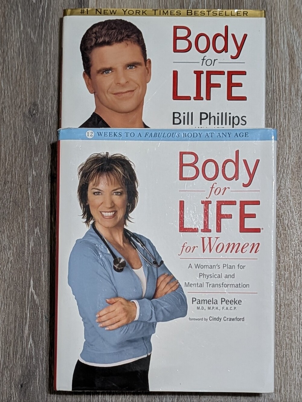 Body for Life for Women By Pamela Peeke And For Men By Bill Phillips Book Set